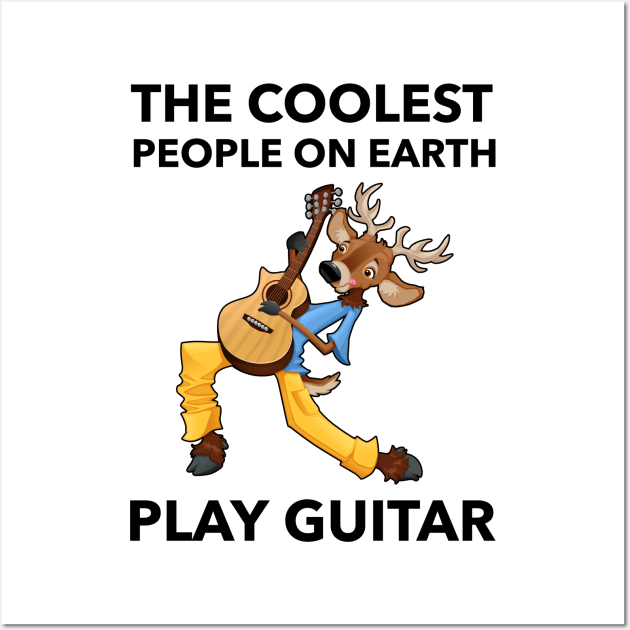 The Coolest People On Earth Play Guitar Wall Art by Jitesh Kundra